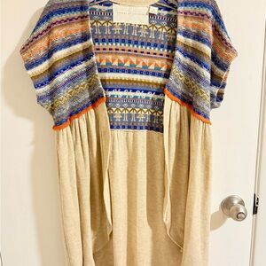Anthropologie Multicolor Open Front Cardi - Change of the Moon